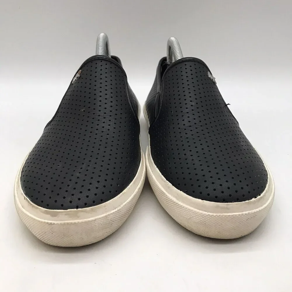 Michael Kors Boerum Lasered Leather Loafers Women's 6M Black Double Gore Shoes